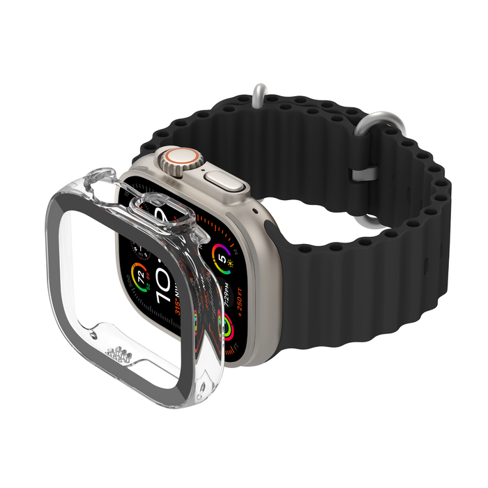 Protecteur d’écran 2-en-1 TemperedCurve + protecteur pour les Apple Watch Ultra/Ultra 2, Transparent, hi-res