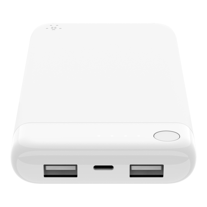 BOOST↑CHARGE™ Power Bank 10K with Lightning Connector + Cable, 白, hi-res