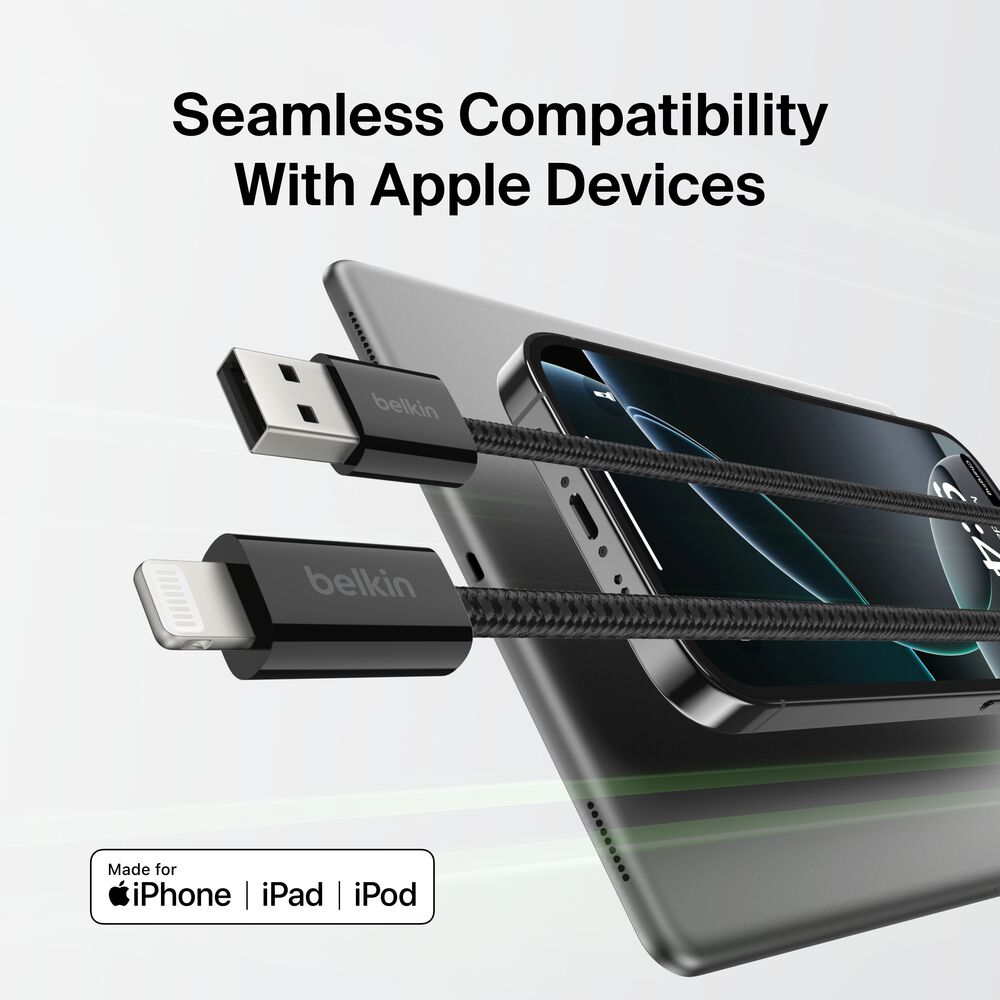 Lightningコネクタ付きUSB-Aケーブル, Black, hi-res