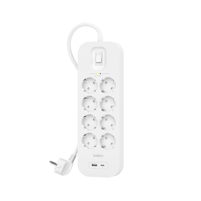 Protezione dalle sovratensioni con porte USB-C e USB-A (8 prese con 1 porta USB-C e 1 porta USB-A), , hi-res