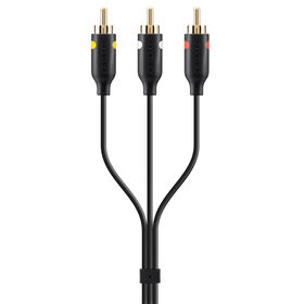 Composite/ RCA Audio Video Cable, Black, hi-res