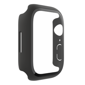 TemperedCurve 2-in-1 Treated Screen Protector + Bumper for Apple Watch for Apple Watch Series 9/8/7/6/5/4/SE, Black, hi-res