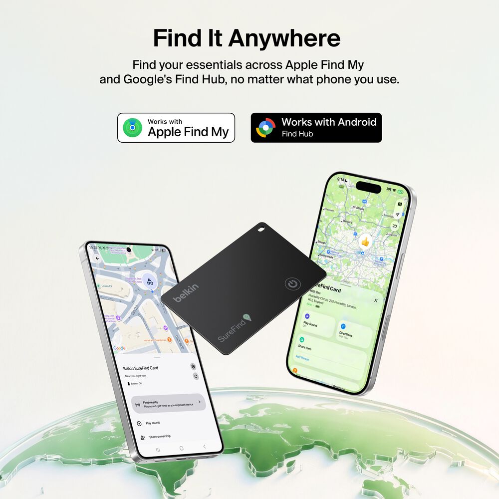 Bluetooth Tracker Card, Black, hi-res