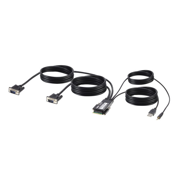 Modular VGA Dual-Head Host Cable 6 ft., Black, hi-res