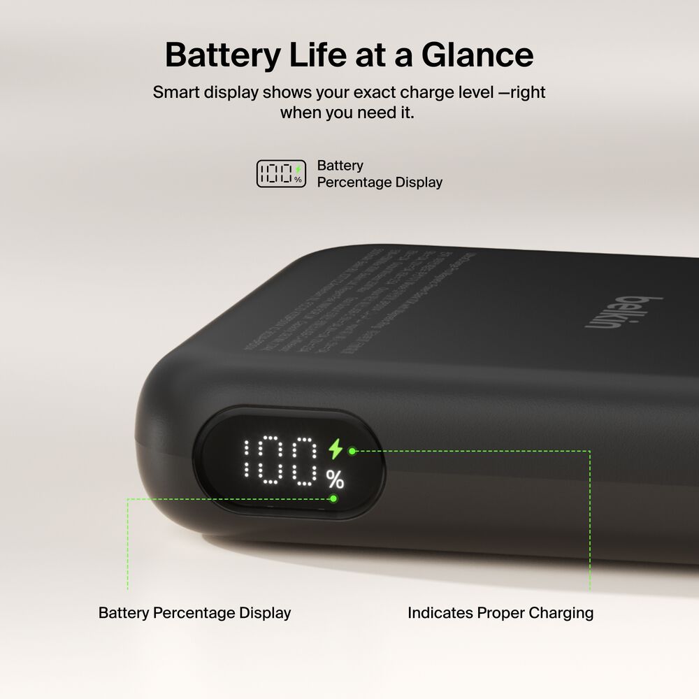 Power Bank 10K with Magnetic Ring, Black, hi-res