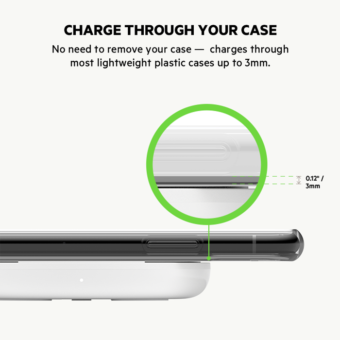 10W Wireless Charging Pad + QC 3.0 Wall Charger + Cable, White, hi-res