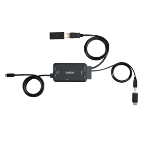 TAA KVM Dock USB-C® to (1) DP/USB-B Cables w/ RJ45 and Power, , hi-res