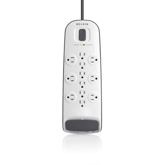 12 Outlet Surge Protector with Coax Protection, 10ft Cord, Belkin