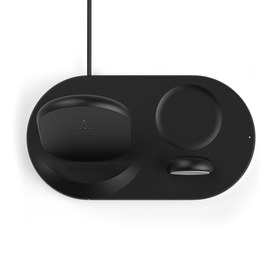 3-in-1 Wireless Charger for Apple Devices, Black, hi-res
