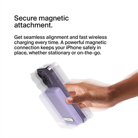 Magnetic Wireless Power Bank 5K + Stand, Lavender Purple, hi-res