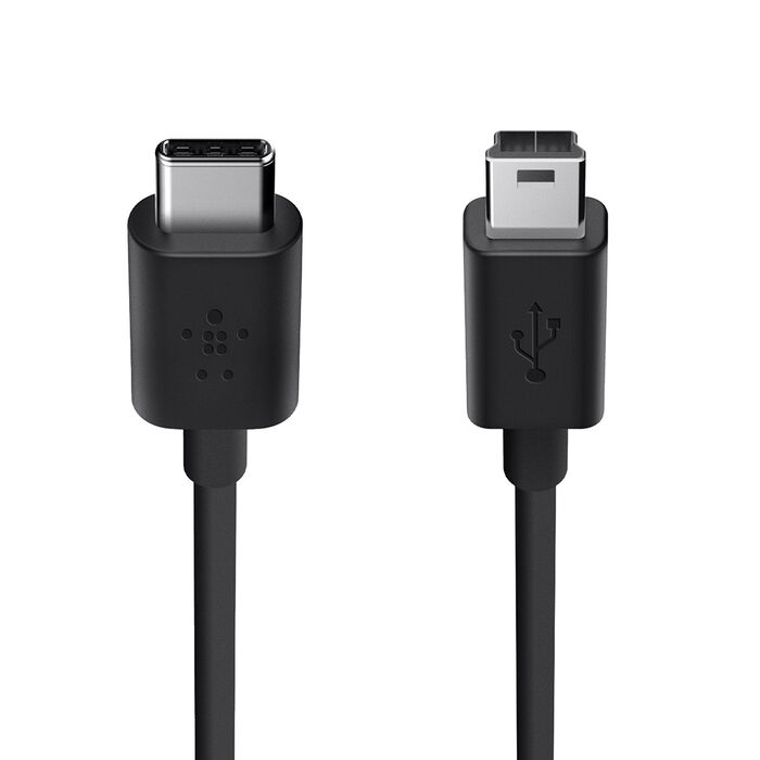 2.0 USB-C™ to Mini-B Charge Cable (USB Type-C™), Black, hi-res