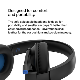 Wireless Over-Ear Headset for Kids, Black, hi-res