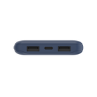Batería externa de 3 puertos 10K + cable USB-A a USB-C, Azul, hi-res