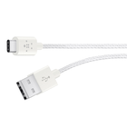 MIXIT↑™ Metallic USB-C to USB-A Charge Cable, White, hi-res