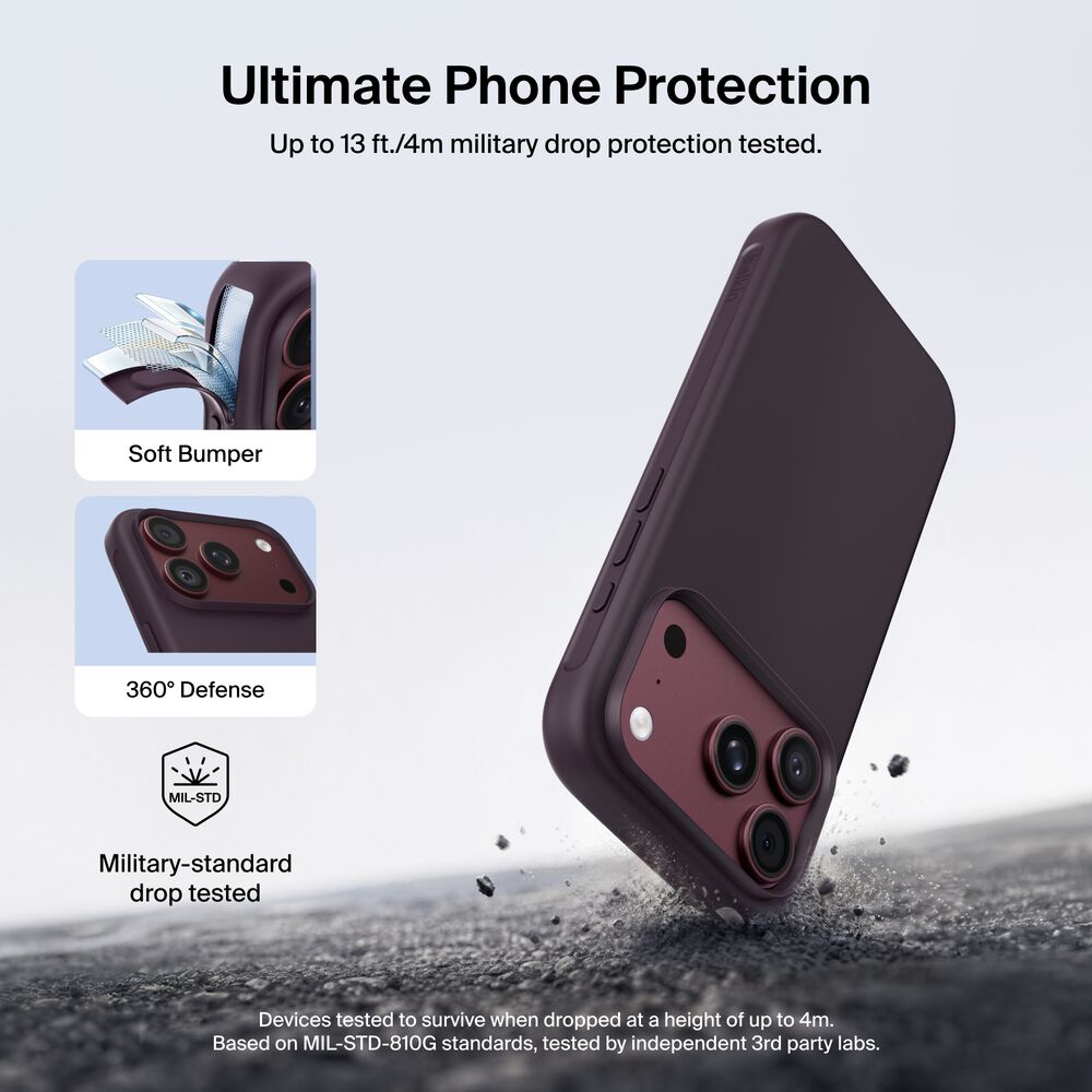 Protect Series Case for iPhone 18 Pro / iPhone 17 Pro, Burgundy, hi-res