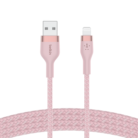 USB-A-kabel met Lightning-connector, Roze, hi-res