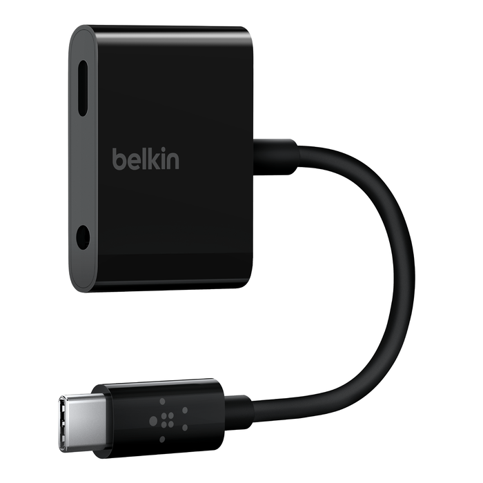 Adaptateur USB-C™ 3,5 mm audio + recharge, Noir, hi-res