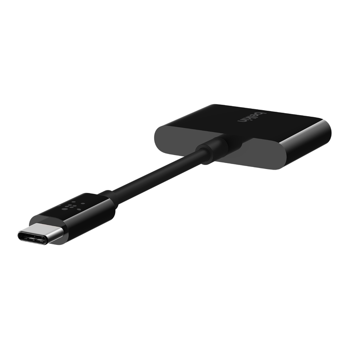 3.5mm Audio + USB-C™ Charge Adapter, Black, hi-res