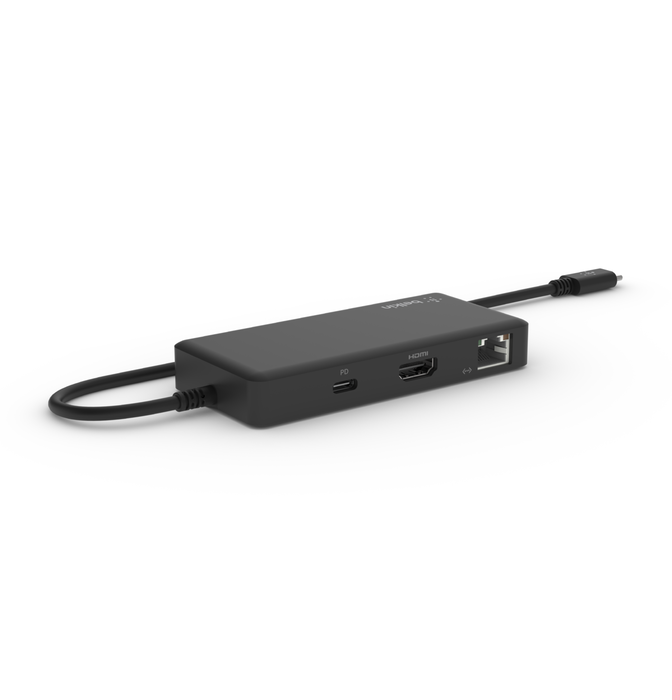 Adaptateur USB-C Belkin 4-en-1, HDMI 4K, USB-C, 2* USB-A
