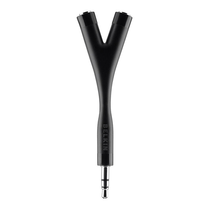 Speaker and Headphone Splitter, Black, hi-res