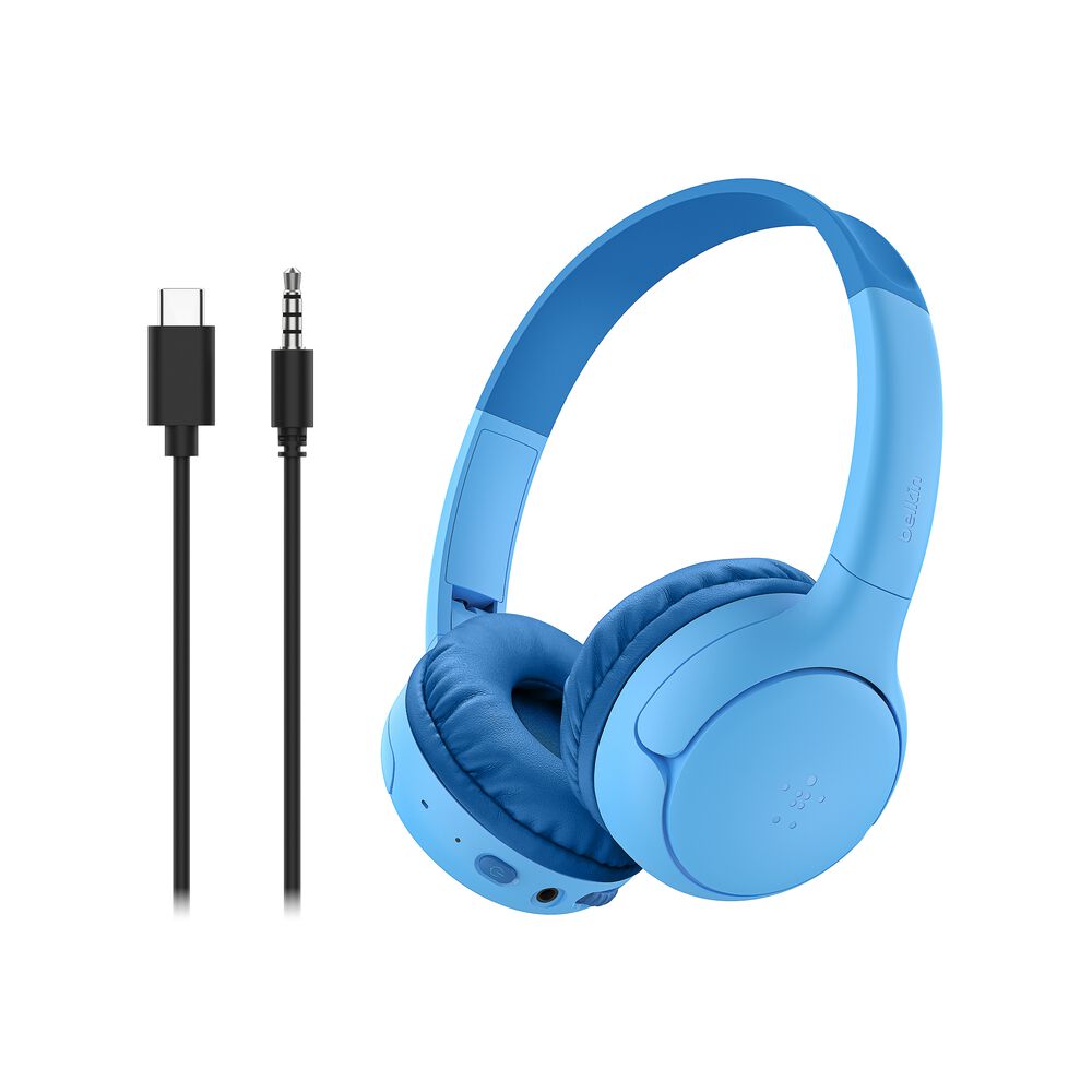 Wireless On-Ear Headphones for Kids , Blue, hi-res