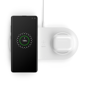 BOOST↑CHARGE™ 双位无线充电板, 白色的, hi-res
