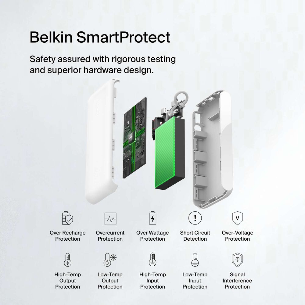 Power Bank 20K with Display, White, hi-res