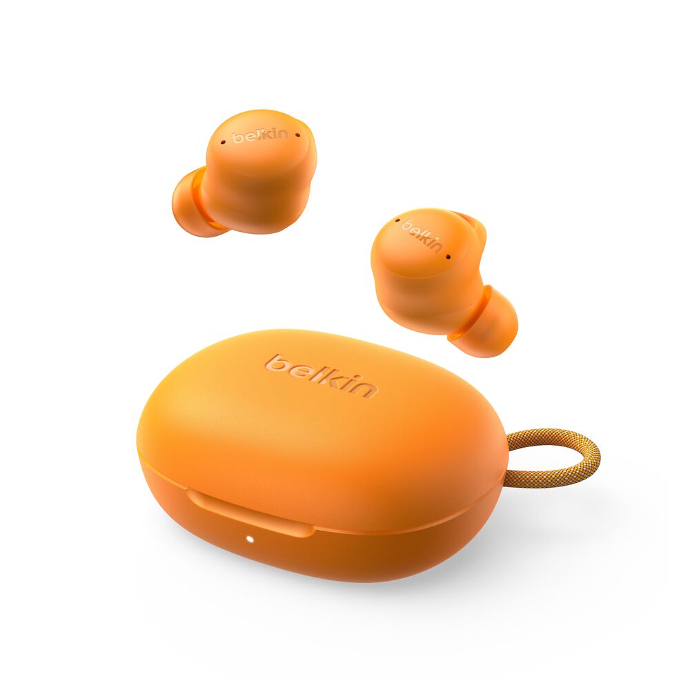 Noise-Cancelling Earbuds, Orange, hi-res