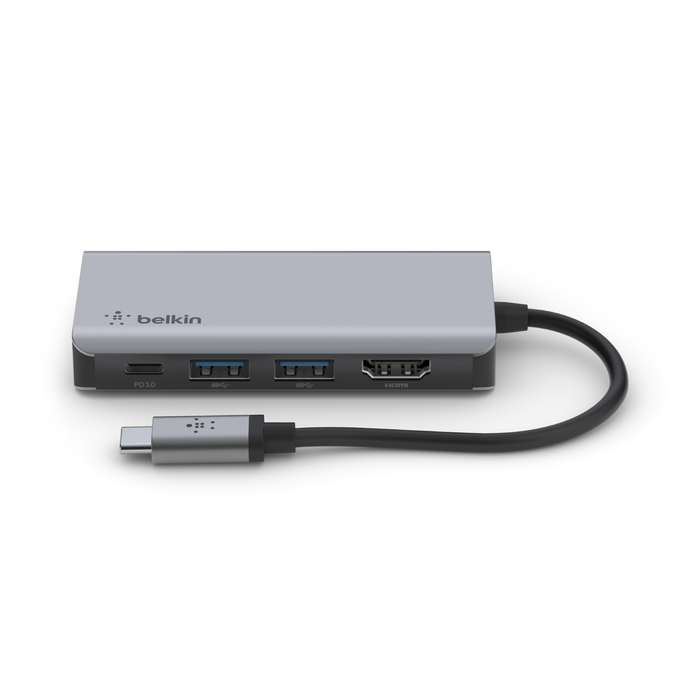 USB-C 4-in-1 Multiport Adapter, Gris espacial, hi-res