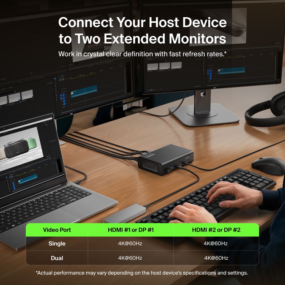 Universal 14-Port Dual Display USB-C Dock, , hi-res
