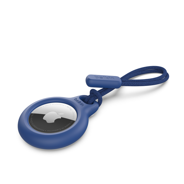 Secure Holder with Strap for AirTag, Blue, hi-res