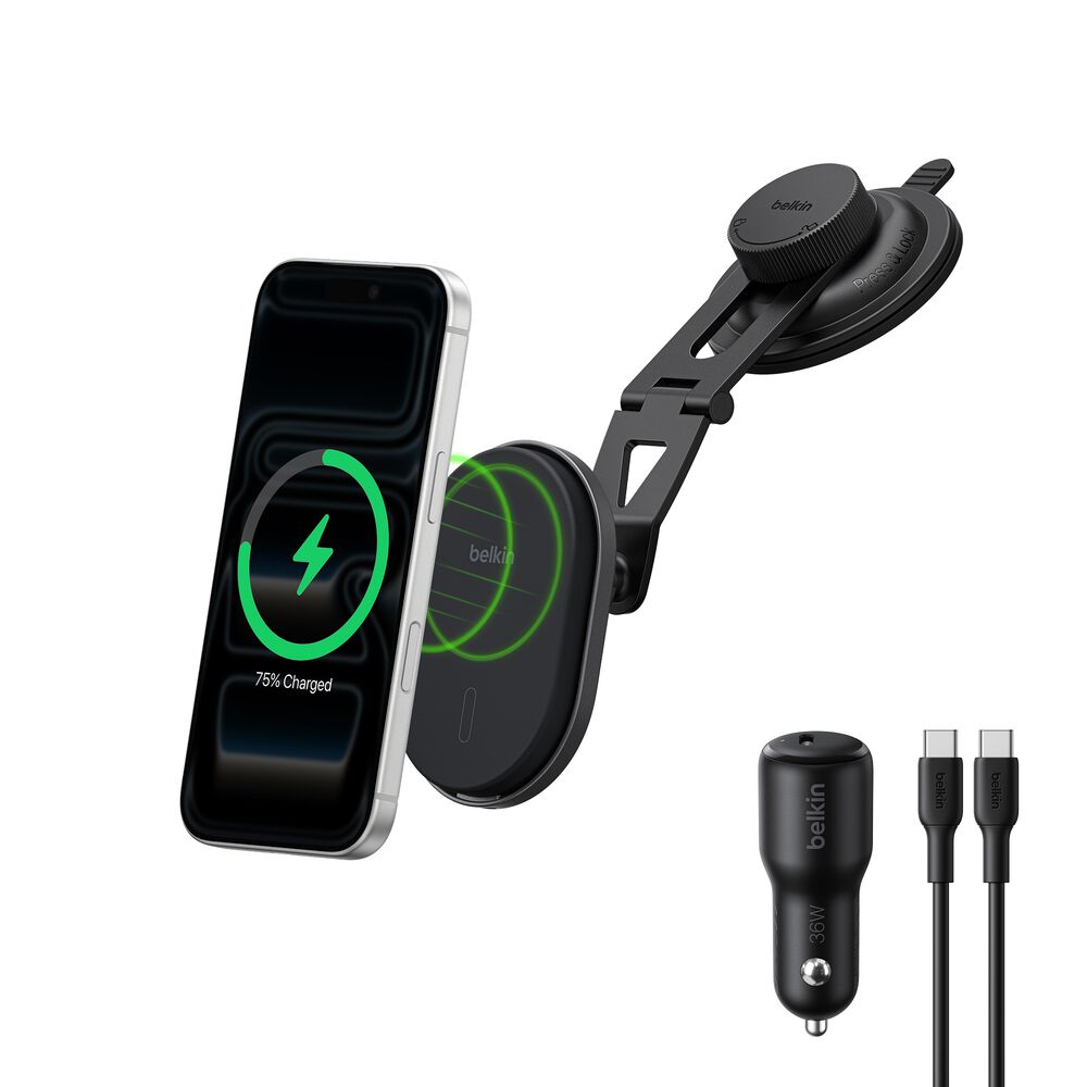 Magnetic Wireless Charging Car Vent/Dash Mount with Qi2.2 25W, , hi-res