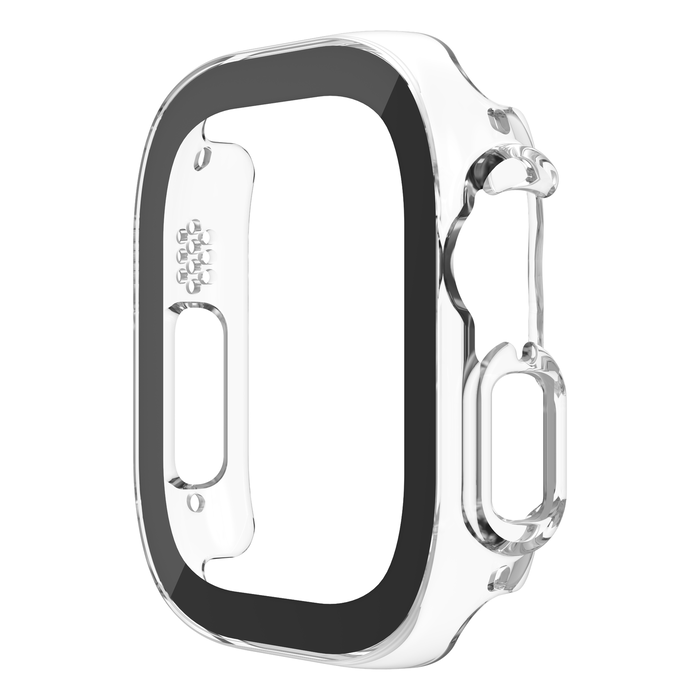 TemperedCurve 2-in-1 Treated Screen Protector + Bumper for Apple Watch Ultra/Ultra 2, Clear, hi-res