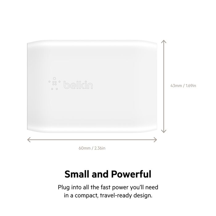 Wall Charger, 30 W, White Wall Charger, 30 W, White