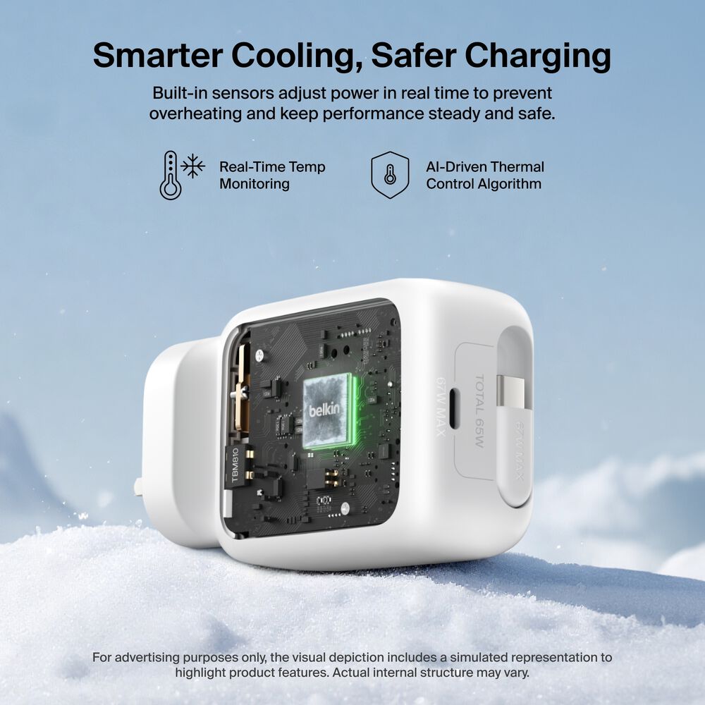 Retractable GaN Wall Charger 67W, , hi-res