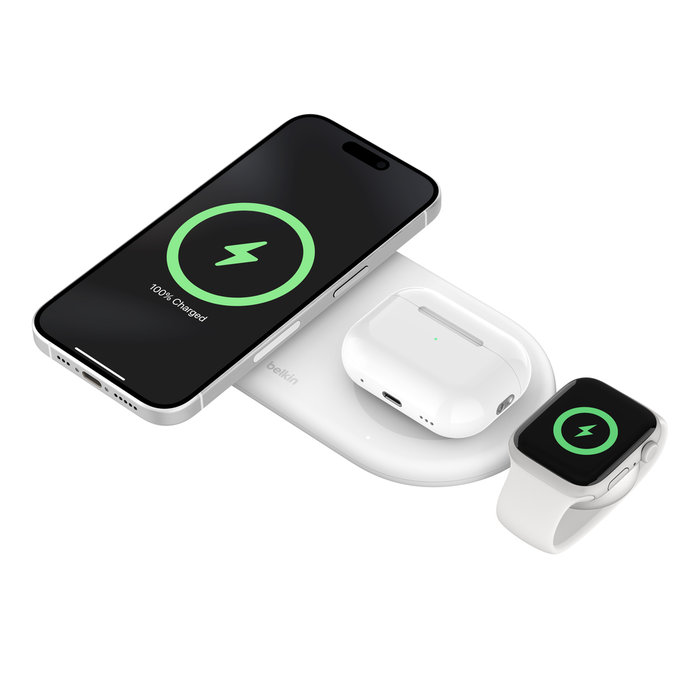 BoostCharge Pro Qi2 3-in-1 ワイヤレス充電パッド 15W | Belkin | Belkin JP