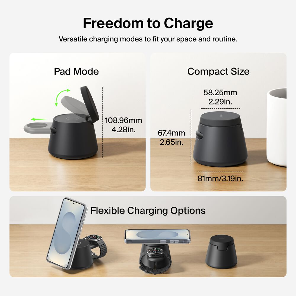 Modular Charging Dock with Qi2 25W, Black, hi-res