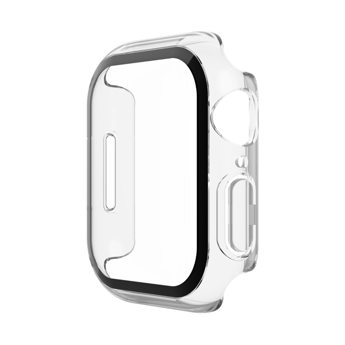 TemperedCurve 2-in-1 Treated Screen Protector + Bumper for Apple Watch for Apple Watch Series 9/8/7/6/5/4/SE, Durchsichtig, hi-res