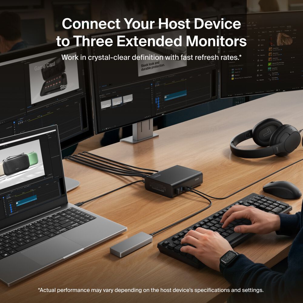 Universal 16-Port Triple Display USB-C Dock, , hi-res