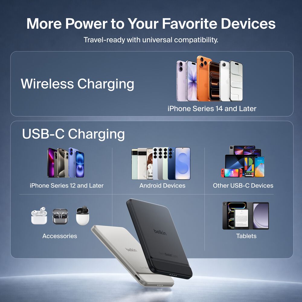 Slim Magnetic Power Bank 5K with BoostSolid Cell, Sand, hi-res