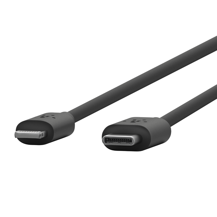 USB-C Cable with Lightning Connector, Black, hi-res