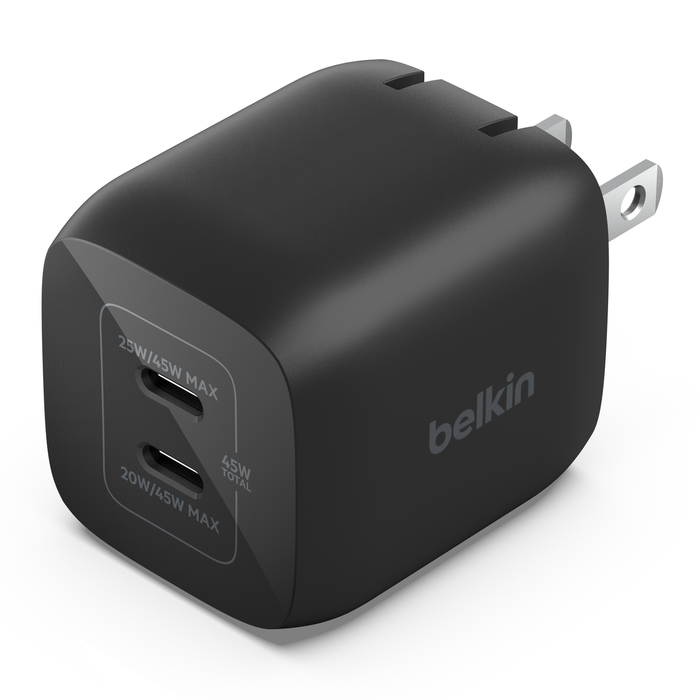 Chargeur secteur double port USB-C® GaN avec technologie PPS 45 W, , hi-res