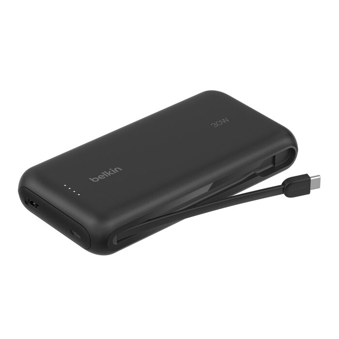 Portable Power Bank with Integrated Cable 10K and 20K | Belkin TH