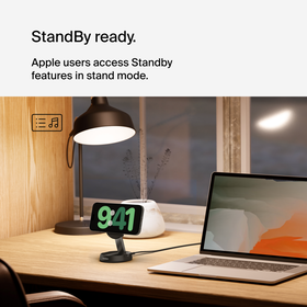 Convertible Magnetic Wireless Charging Stand with Qi2 15W, Black, hi-res