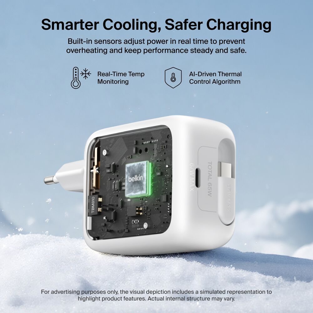 Retractable GaN Wall Charger 67W, , hi-res