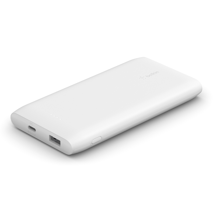 Batterie externe USB-C PD 10K avec c&acirc;ble USB-C, Blanc, hi-res