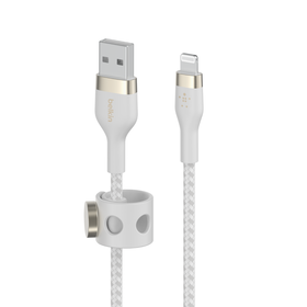 USB-A-kabel met Lightning-connector, Wit, hi-res