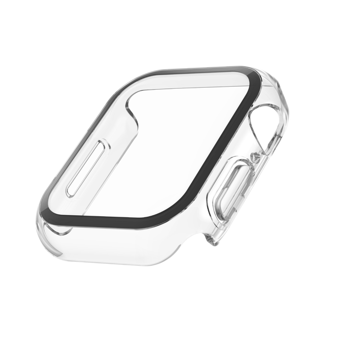 TemperedCurve 2-in-1 Treated Screen Protector + Bumper for Apple Watch Series 8, Clear, hi-res