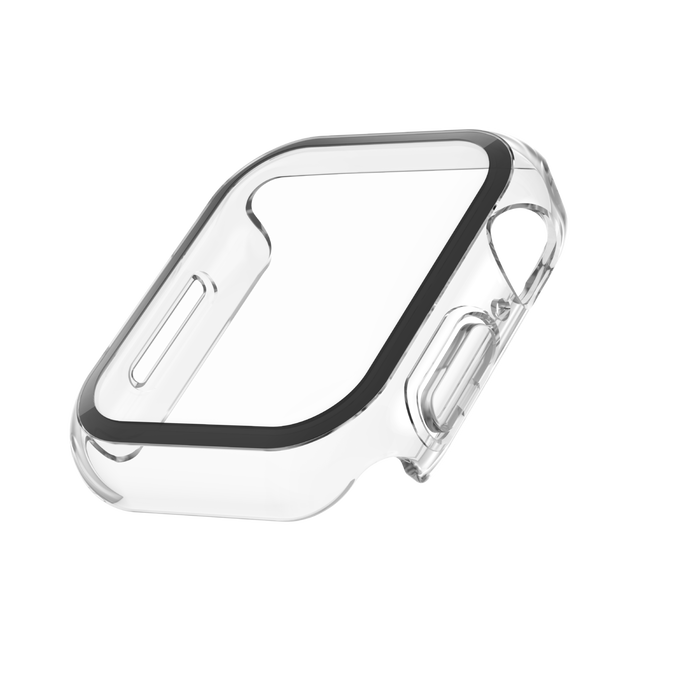 TemperedCurve 2-in-1 Treated Screen Protector + Bumper for Apple Watch Series 7, Durchsichtig, hi-res