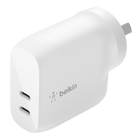 Dual USB-C PD Wall Charger 40W, White, hi-res